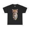 T-shirt Unisex Boxy con Grafica di Gatto Meme