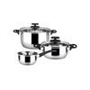 Batterie de cuisine en acier inoxydable - Magefesa - 5 pièces - 2 casseroles - Casserole - 2 couvercles en verre