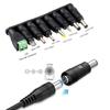 Adjustable Output USB C To  5.5x2.1mm Cable with 8 Connectors LED Display 5V 9V 12V 15V 20V for Electronics Charging