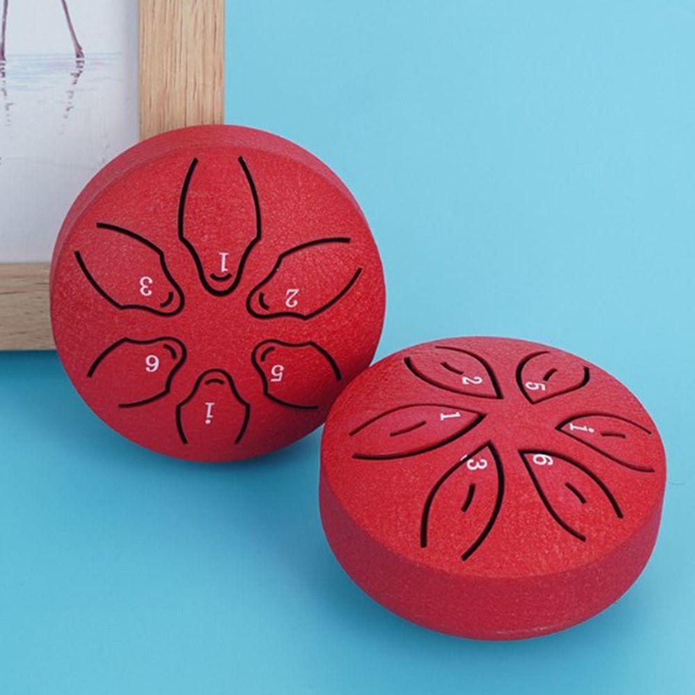 3 Inch Mini Hand Pan Drums 6-Tone Meditation Drum Steel Tongue Drum Set  Beginner