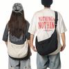 Couple Messenger Bag Shoulder Bag Large Capacity Diagonal Straddle Bag Black Dumpling Bag Tide Cloth Bag