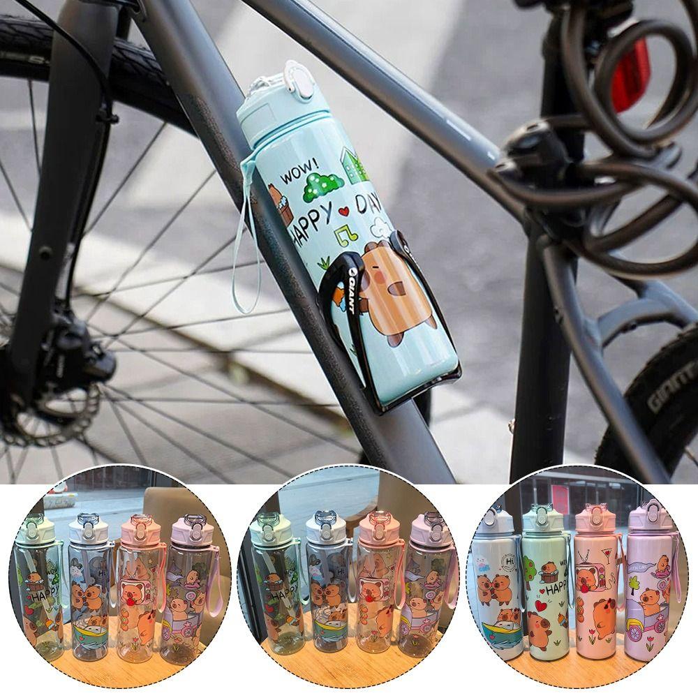 Plastic Water Bottle with Straws Sports Cup Convenient Water Cup  Outdoor Travel