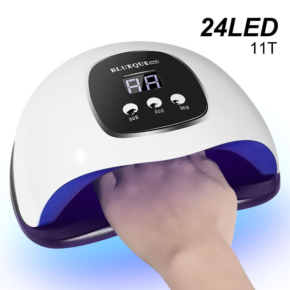 

48W Fast-Drying Gel Nail Lamp - LED/UV Curing, No Hand Darkening белый