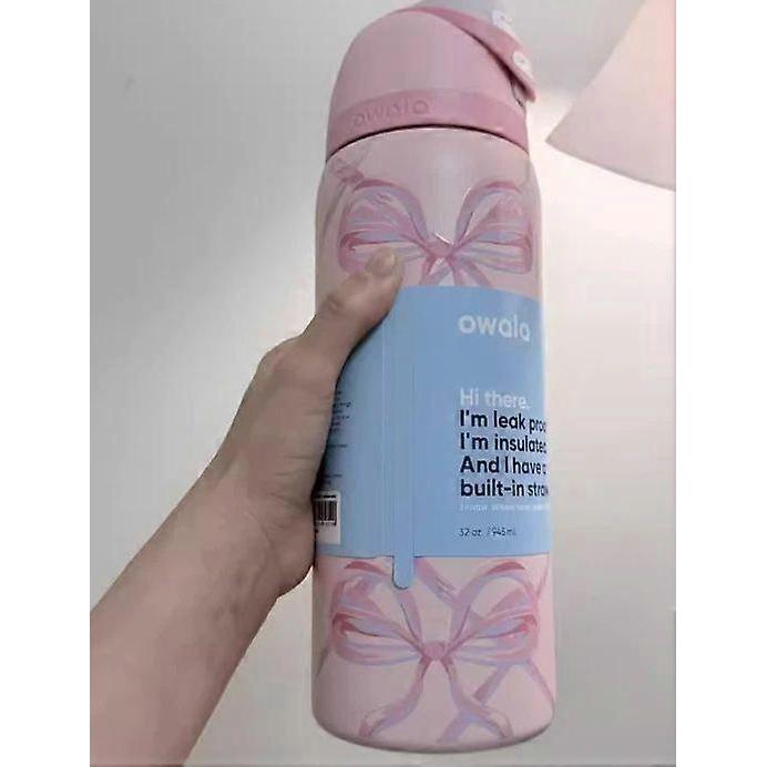 Owala Sugar 24/32OZ Pflaumenfee FreeSip Trinkflasche Feiertagsausgabe Weihnachtsgeschenk G