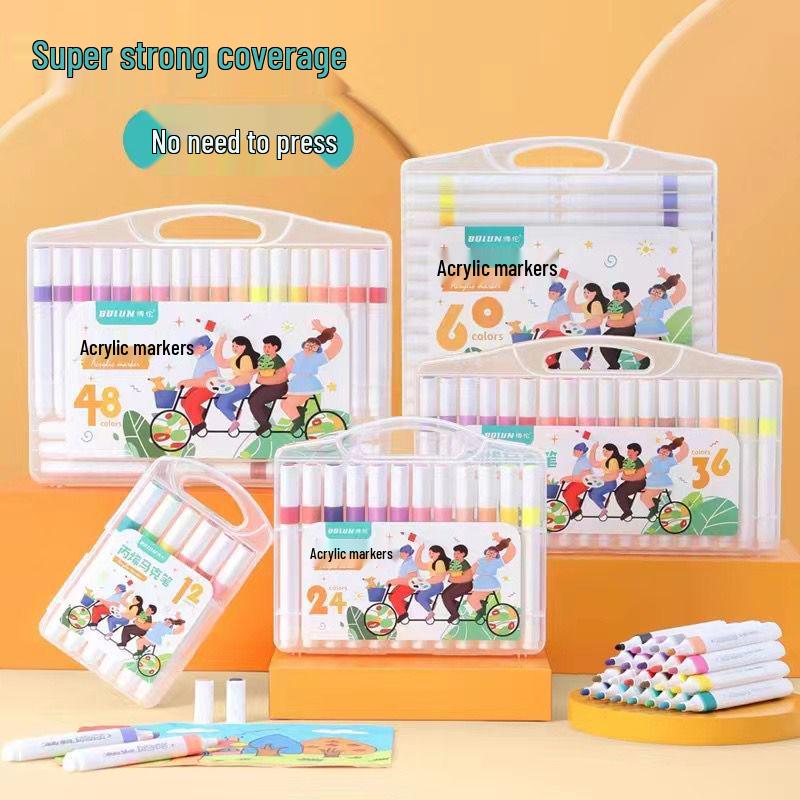48-Color Water-Based Acrylic Marker Set for Kids  DIY Graffiti 36 Colors