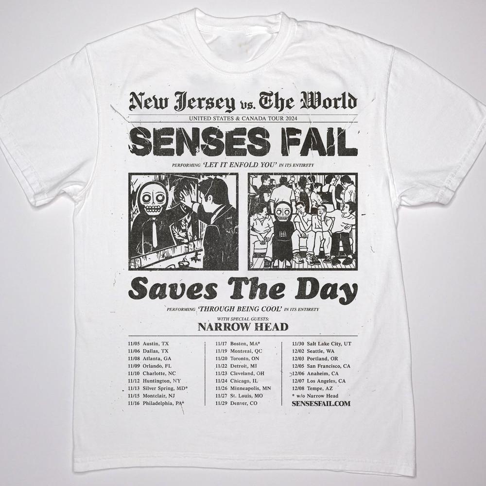 Senses Fail and Saves The Day 2025 Tour Collection Album S to 5XL Unisex T-Shirt XXL