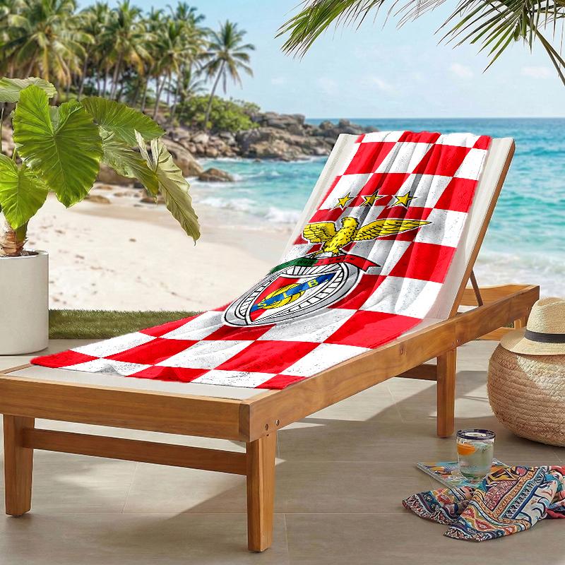 Benfica Fc Fashion Beach Towel: Ideal for Summer Adventures Soft, Absorbent and Quick Drying Suitable for Swimming and Bathing