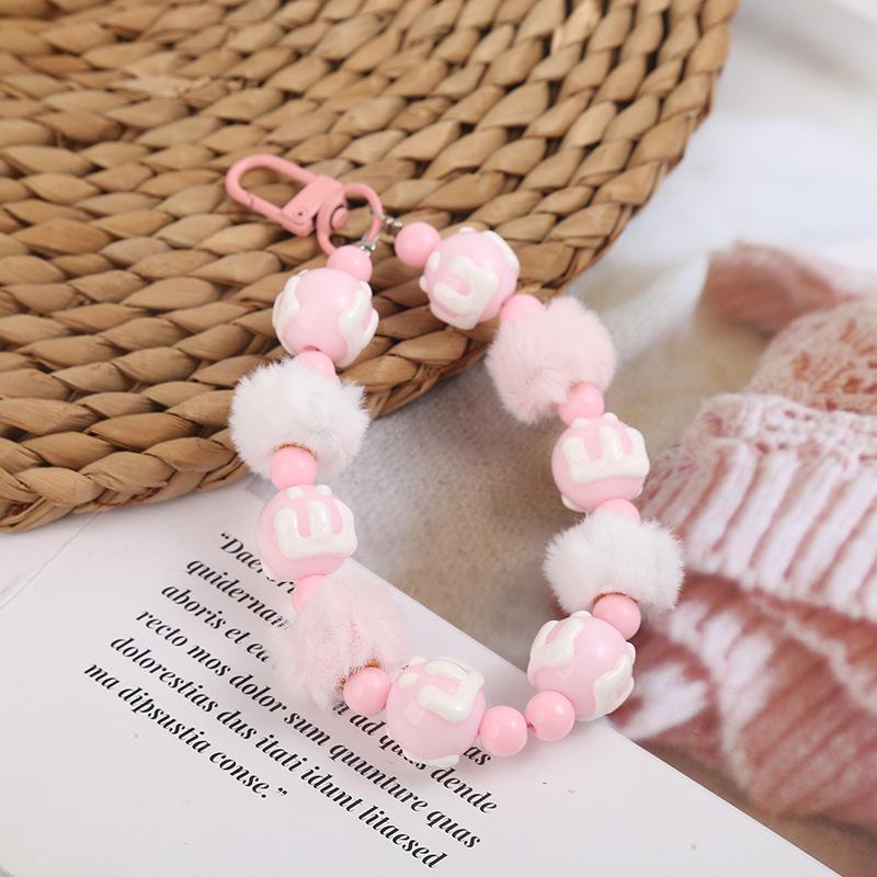 

Брелок для телефона и брелок с подвеской-помпоном, блайнд-бокс розовый