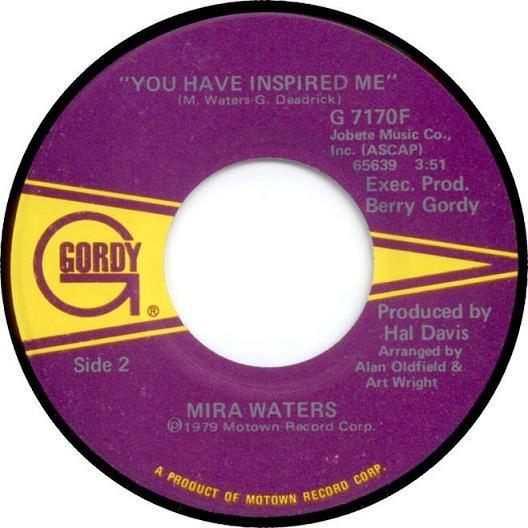 

7inch Record MIRA WATERS - You Have Inspired Me G7170F GORDY 1979 US Soul/Funk Used
