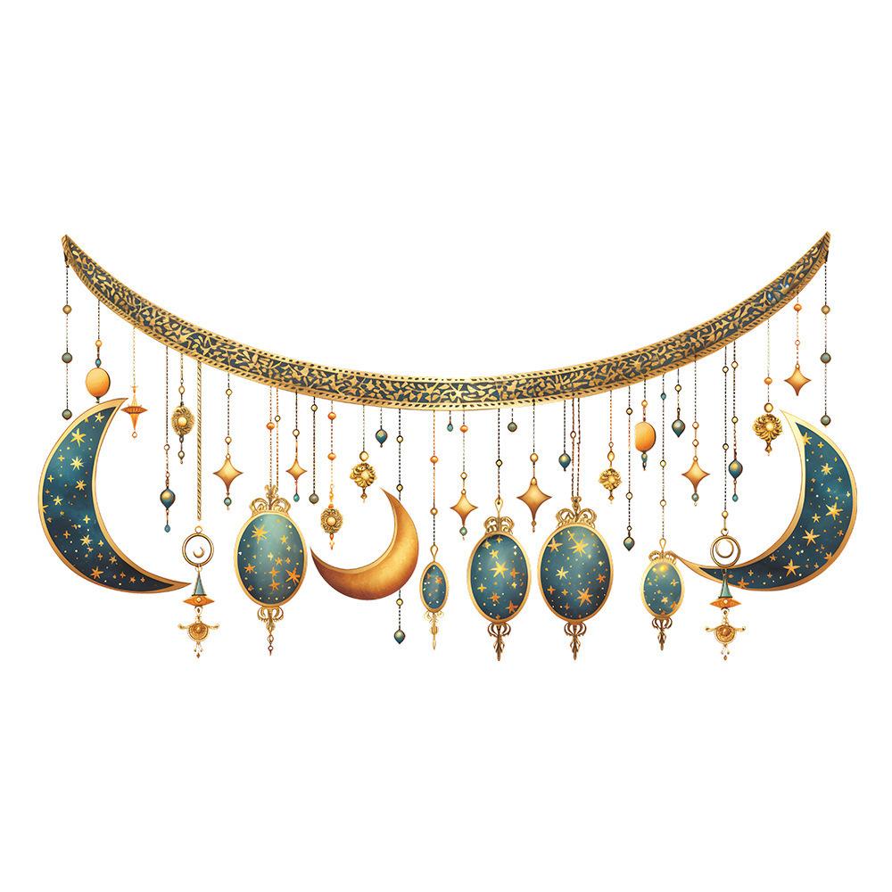 1pc Wall beautification decoration stickers, retro pendant lights, self-adhesive PVC wall stickers, window stickers