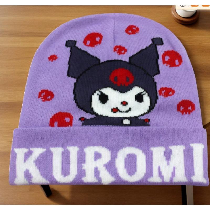 Hllokitty knitted hat cartoon cute kt cat cold hat girls autumn and winter warm cover wool hat