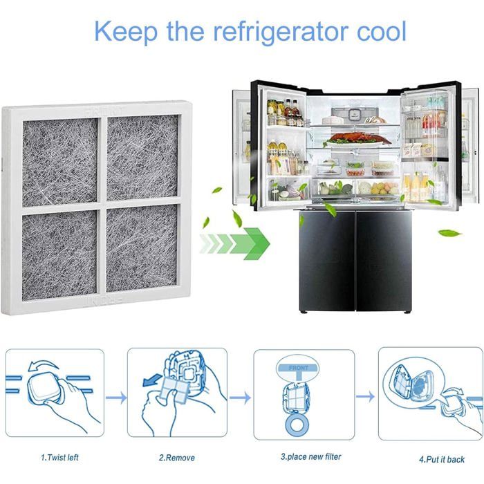 Filtre À Air De Remplacement,3 pcs Réfrigérateur Filtre à Air Réfrigérateur pour LG LT120F Kenmore Elite Réfrigérateur Congélateur