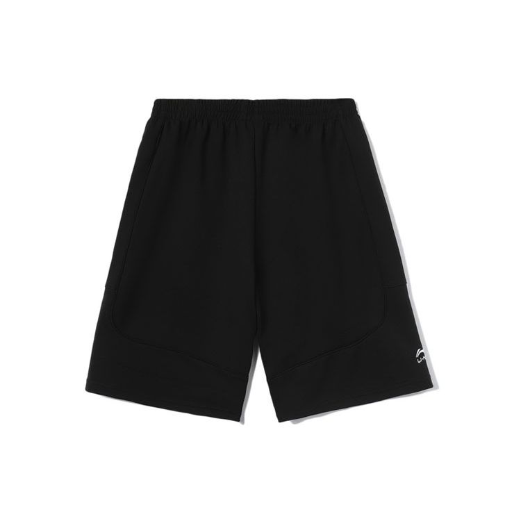 Li Ning Letter Print Casual Knit Sports Shorts Men Shorts Black AKSR451-2