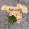 Artificial Flower for Vase Realistic Faux Silk Flower Bouquet with 3 Heads Blooms And 1 Bud for Home Wedding Party Decoration Table Centerpiece