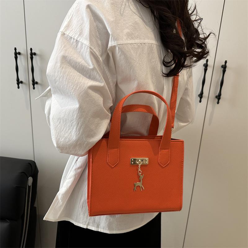 Bags Handbag Women's 2025 New Trend Fashion Casual Shoulder Satchel Underarm Solid Color Small Square Bag