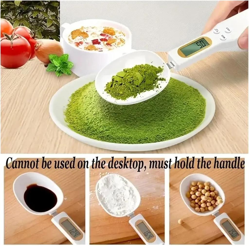 Weighing Spoon Scale Electronic Measuring Tool LCD Digital Adjustable for Coffee Food Flour Powder Baking Kitchen Tool Scale