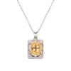 S925 Sterling Silver Inlaid With Natural Topaz Citrine Garnet Colored Treasure Necklace Women'S Simple Retro High-End Pendant