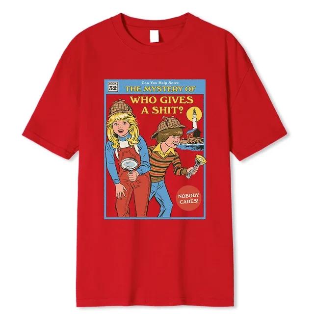 Můžeš Pomoci Vyřešit Záhadu, Koho To Zajímá Pánské Tričko Módní Ležérní Streetové Nadrozměrné Tričko Volné Bavlněné Tričko Oblečení