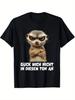 Black Casual T-shirt with Angry Ferrets and The Words' Guck Mich Nicht In Diesem Ton An ', Unisex T-shirt