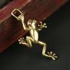 Brass Frog Decoration Mini Frog Metal Statue Antique Copper Crafts Office Home Tea Pet Table Decoration