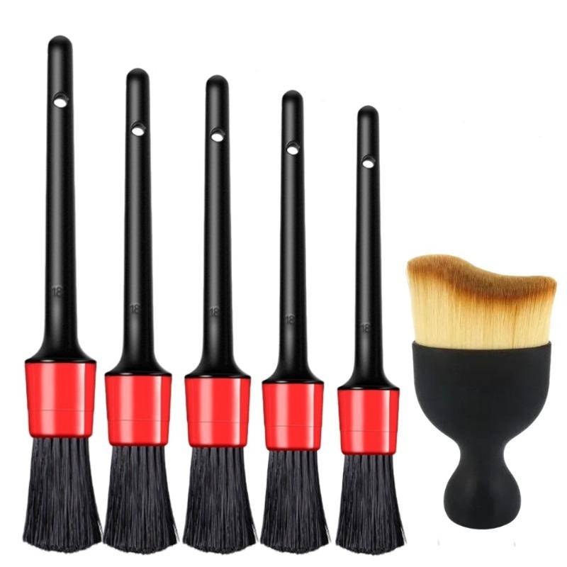 5pcs For Car Interior Detailing Brush Set Wheel Rims Clean Brush Plastic Car Cleaning Brush Kit Automotive Detail Brushes