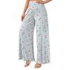 Women's High Waist Wide Leg Pants with Pockets Casual Flowy Palazzo Trousers for Daily Wear
