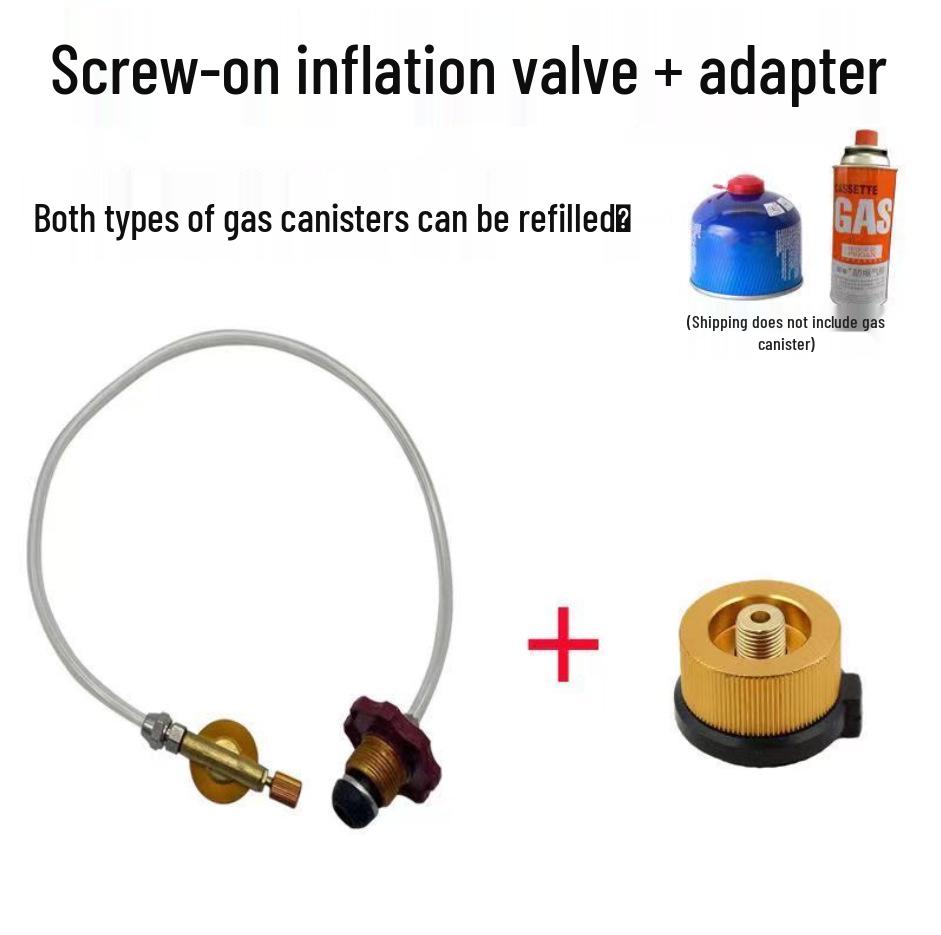 Outdoor Gaskartuschen Nachfüllventiladapter mit Führung für Flüssiggastanks