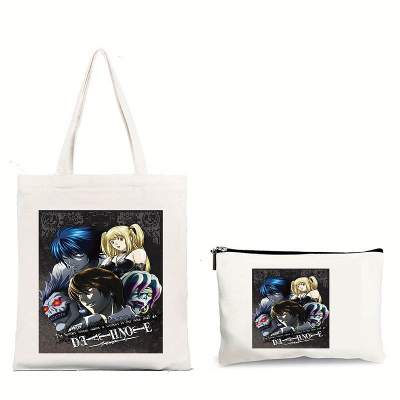 

Сумки-шопперы с принтом Death Note, модные, через плечо, повседневные, для шоппинга, для девочек и женщин, графическая сумка-тоут