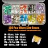 100/50 Piezas Fusibles de Coche Pequeños Tipo Hoja Automotriz Surtido de Fusibles Micro En Caja 2A/3A/5A/7.5A/10A/15A/20A/25A/30A/35A