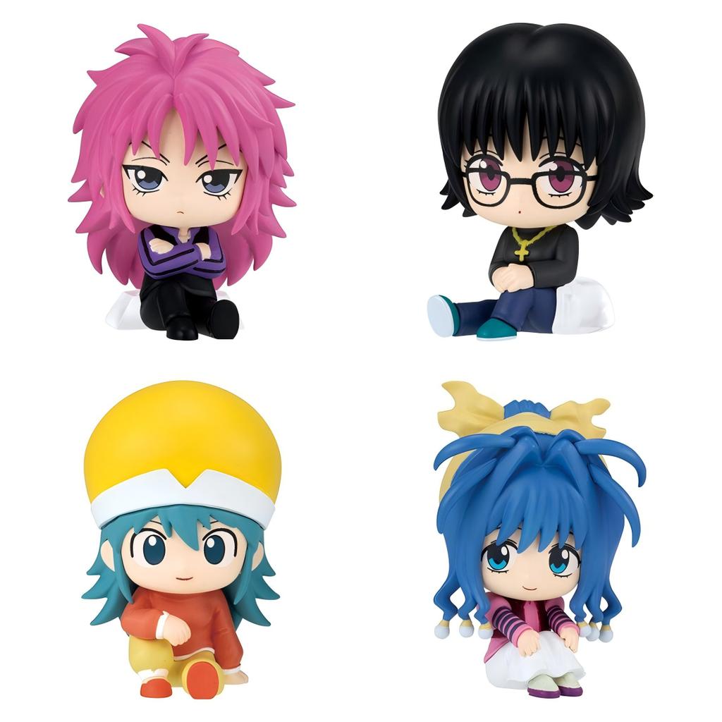 Hunter Hunter Female Characters Sitting Pose Figure Gashapon Action Figure Model Toy Anime Girl Statue Collectible Decor Set