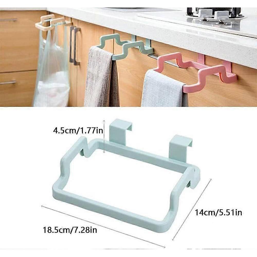 4 Piece Cabinet Door Garbage Bag Holder,Hanging Kitchen Trash Rack Garbage Bag Holder Storage Shelf Garbage Bag Holder Rack,for Hanging Trash Can
