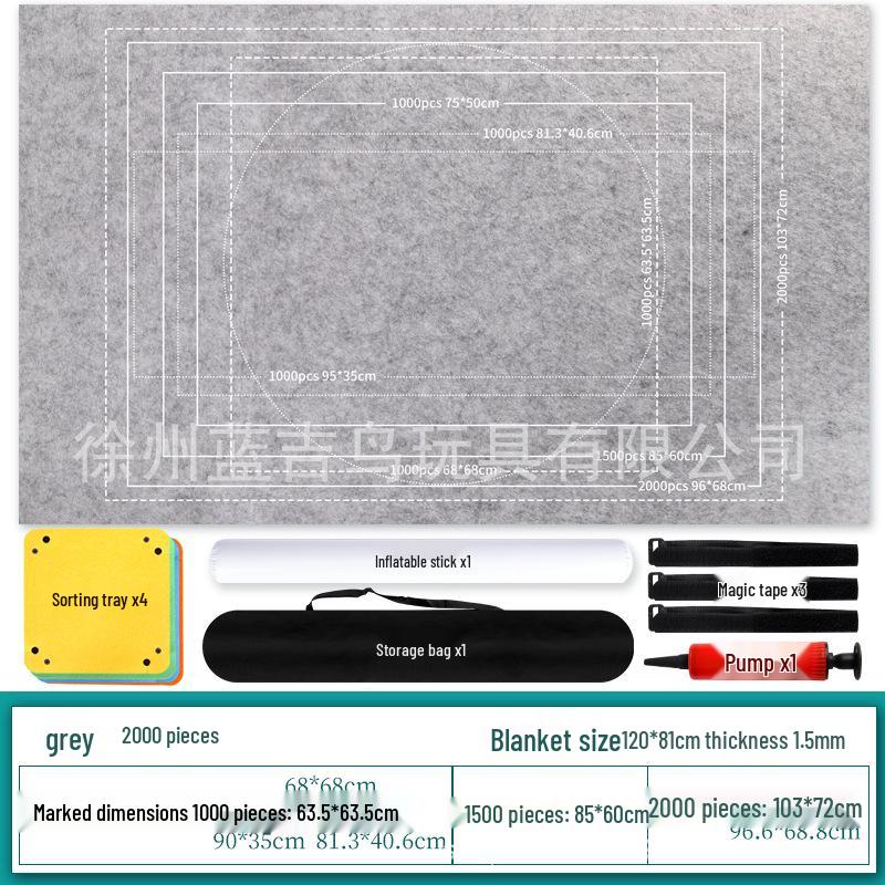 Universelles Filz-Puzzle-Matten-Set für Erwachsene - Hält 1000, 1500, 2000 Teile