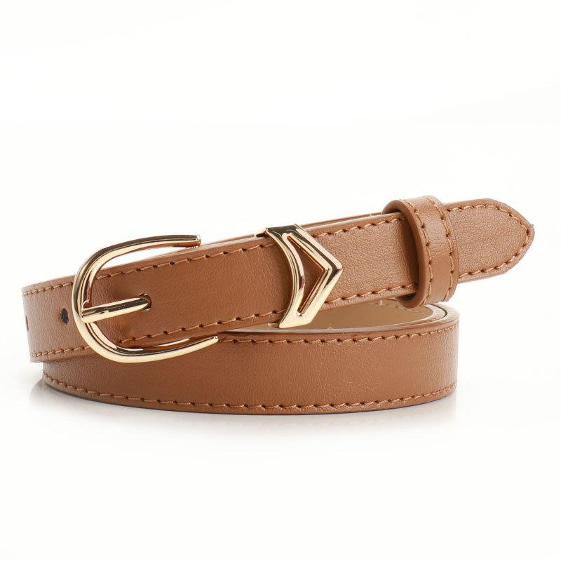 New Korean Version of Ins Style Alloy Women's Thin Belt Versatile Skirt and Pants Decoration Belt Candy Color High-end Belt for Women