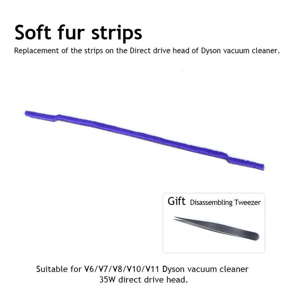 5pcs Brush Soft Plush Strip V6 V7 Vacuum Cleaner Direct Drive HeadParts