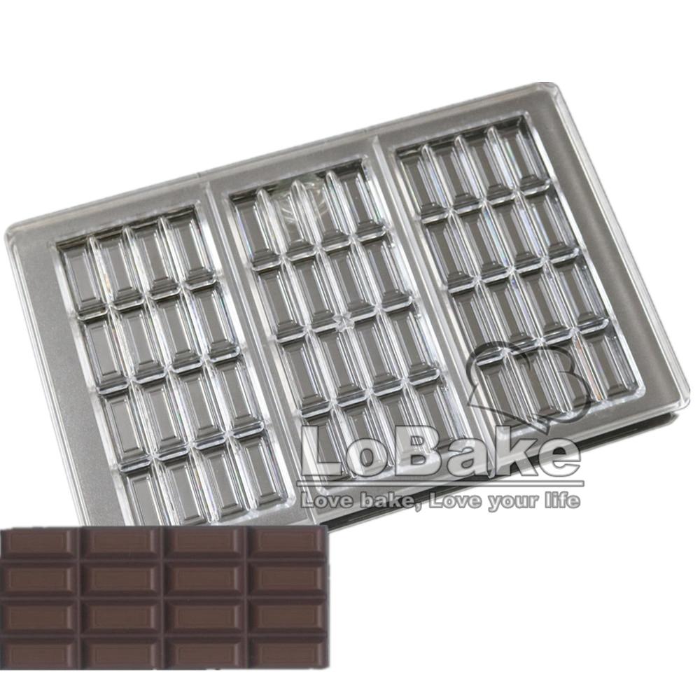 Big Size Rectangle Cube Water Flow Design Check Shape Chocolate Mold Candy Fondant Sugarcraft Molds DIY Bakery Gadgets