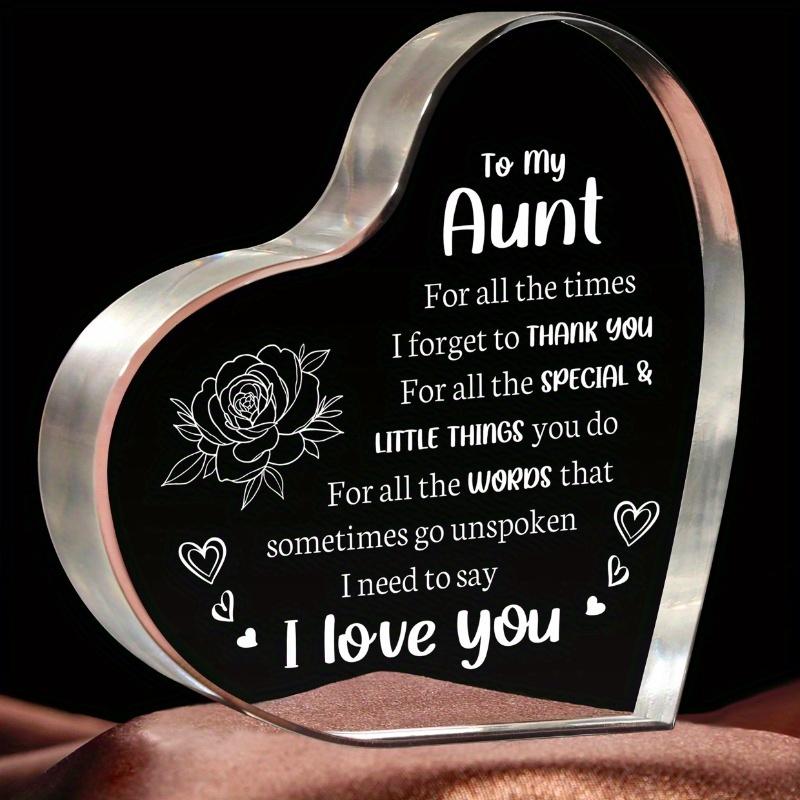 

Acrylic Niece-Auntie Gifts with I Love You Auntie Keepsake, Best Gifts for Mother s Day and Christmas чистый