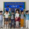 Graduation Party Decorations 2026 Plastic Backdrop - 65" x 32.7" Congrats Grad Banner in Blue, Large Class of 2026 Decorations, Photography & Grad