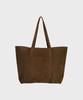 Noirer Suede Shopper Bag (Brown)