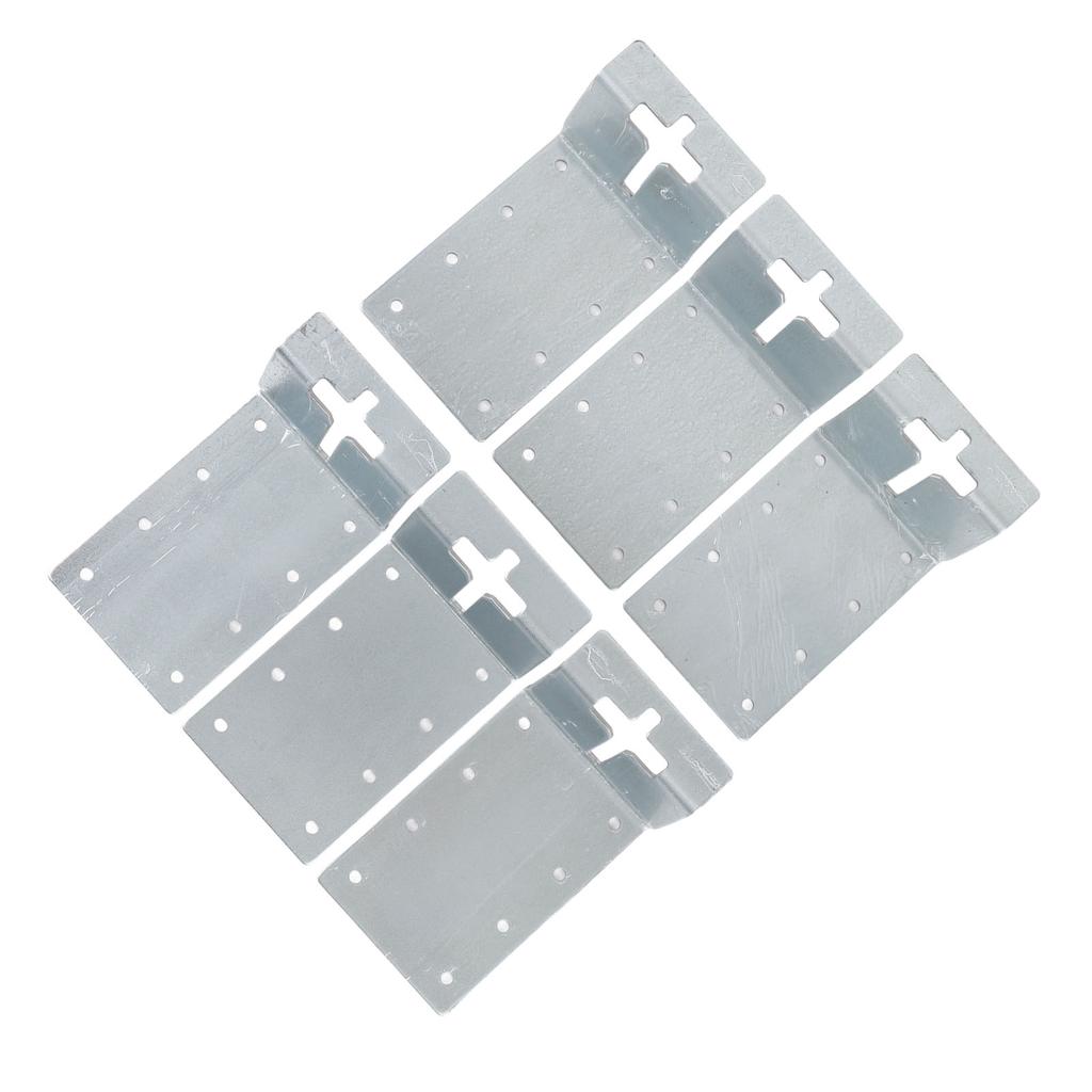 6PCS T Post Mounting Brackets Iron Multifunctional 3 Inch Mailbox T Post Fence Brackets for