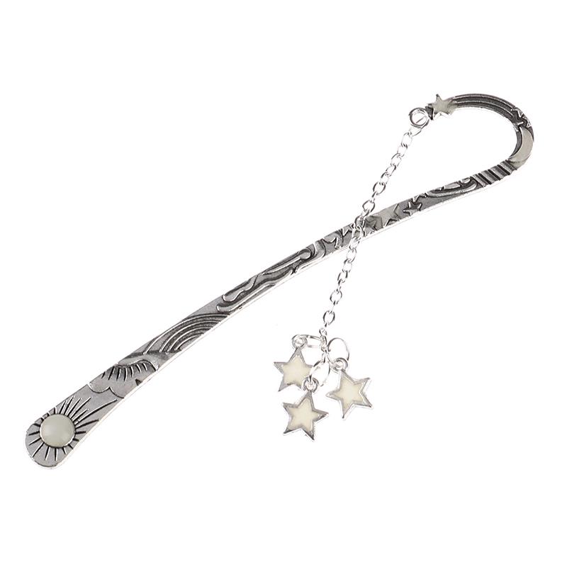 მანათობელი მთვარის ვარსკვლავები მონიშნეთ კრეატიული ვინტაჟური რეტრო მეტალის წიგნები მარკირების საკანცელარიო ნივთები