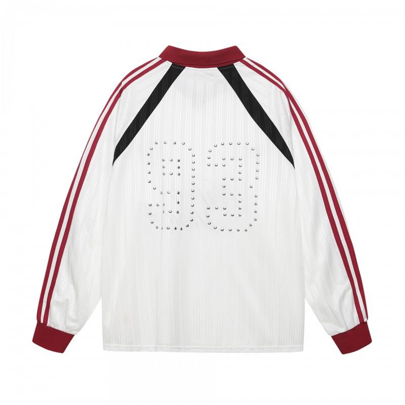 T-shirt Streetwear Hip Hop Oversize da Uomo con Cuciture Design Colorblock Vestibilità Larga Stampa Sportiva