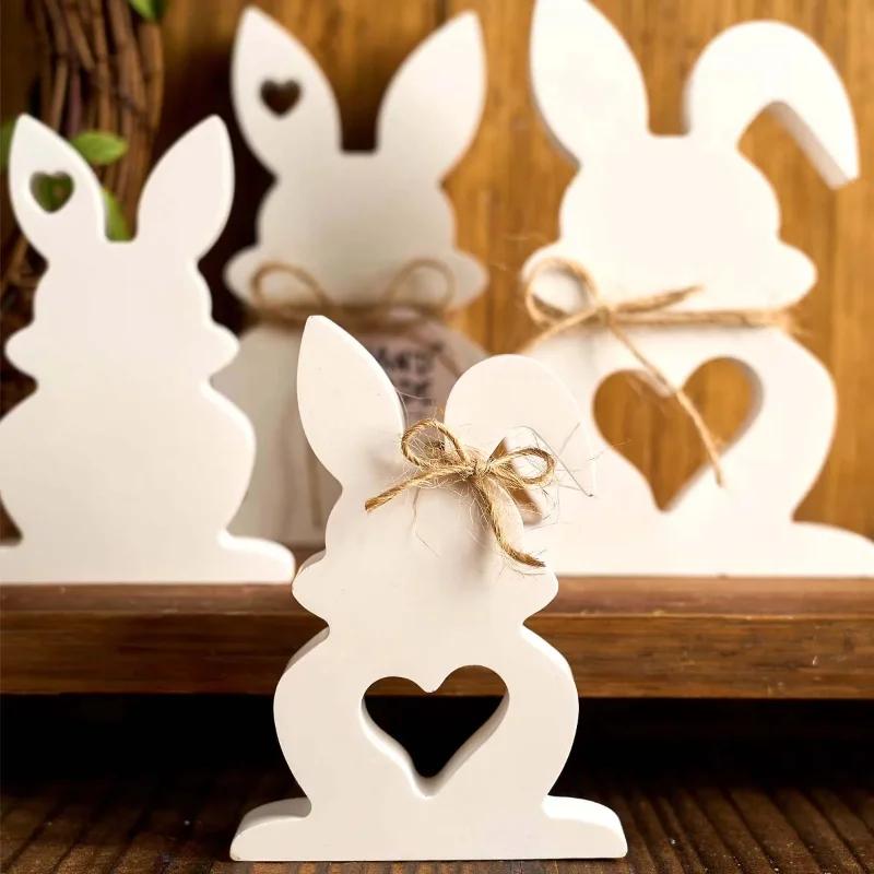3D Heart Rabbit Silicone Candle Mold for DIY Easter Bunny Soap Plaster Concrete Resin Craft Making Home Festival Decor Art Gift