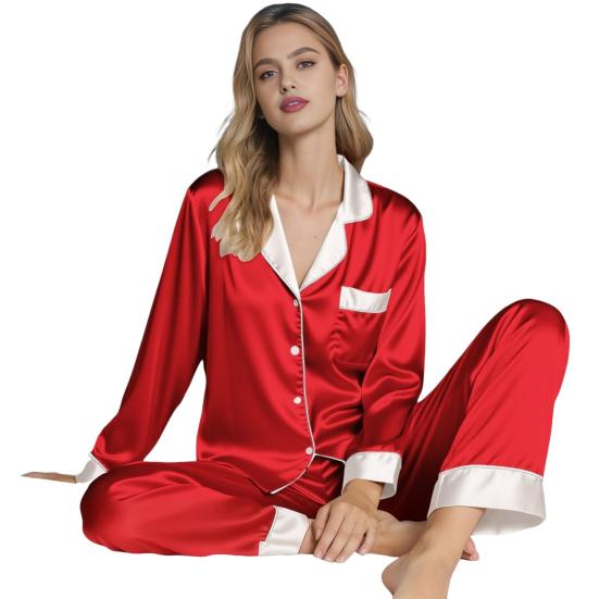 Familie Julepysjamas Matchende Sett 2 Deler Nattøy Antrekk Jule-temakostymer Komfortabelt Loungewear for Voksne Barn