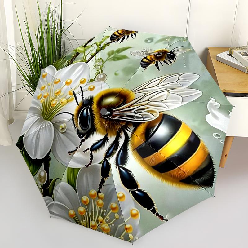 Beautiful Peacock and Animal Utomatic Folding Umbrella: Compact 8-rib Design For Outdoor Daily Compact Umbrella Perfect Gift For Friends And Family