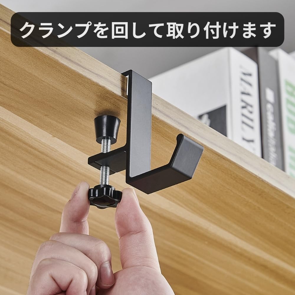 ShotR Headphone Hook Headphone Hanger Headphone Stand Screw Type Clamp Desk Hook White Desk Under Desk Headphone Holder Headphone Stand (White)