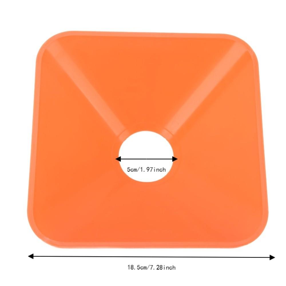 10Pcs Square Training Marker Disc Center Hole Training Cones Marker Cone Base Agility Practice