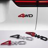 3D Metal Chrome Black Numbers Letters Logo 4wd Emblem Car Fender Badge Trunk Decal 4WD Sticker Accessories