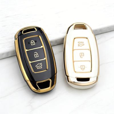 TPU Car Key Fob Case Cover For Hyundai Elantra Grandeur Accent Solaris Sonata Palisade Kona Creta I20 I30 IX35 IX25 Key Chain