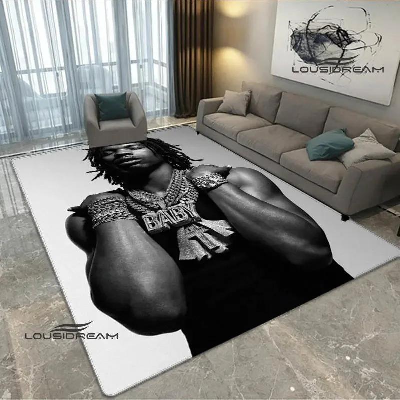 2026 Hip-hop singer Lil Baby carpet Non-slip carpet Yoga mat carpets for living room area rug Door pad anime rug birthday gift