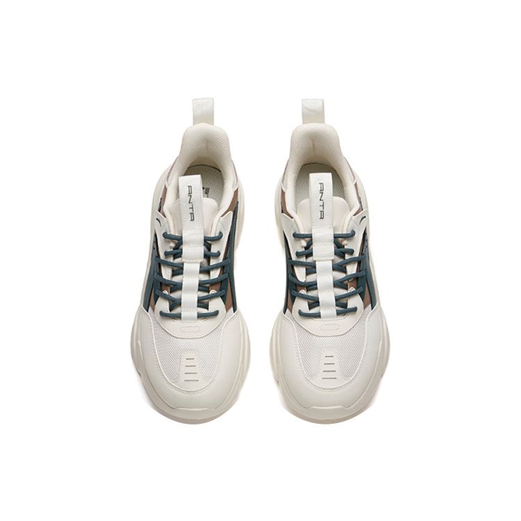 Anta Lifestyle Series Fabric Synthetic Leather Sports Shock Absorption Non-Slip Wear-Resistant Breathable Lightweight Low-Top Casual Shoes 912038820-6